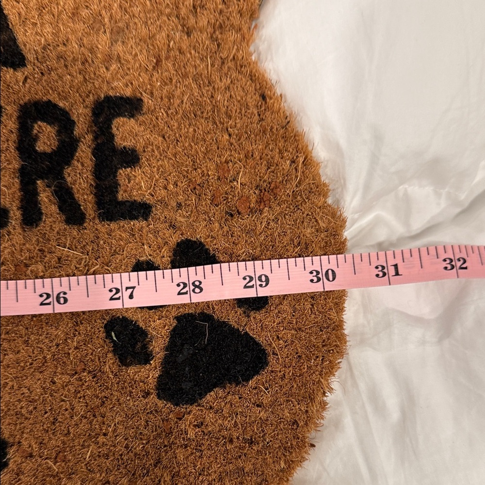 Mud Pie Bone-Shaped Doormat in Brown with Black Paw Print - Picture 7 of 9